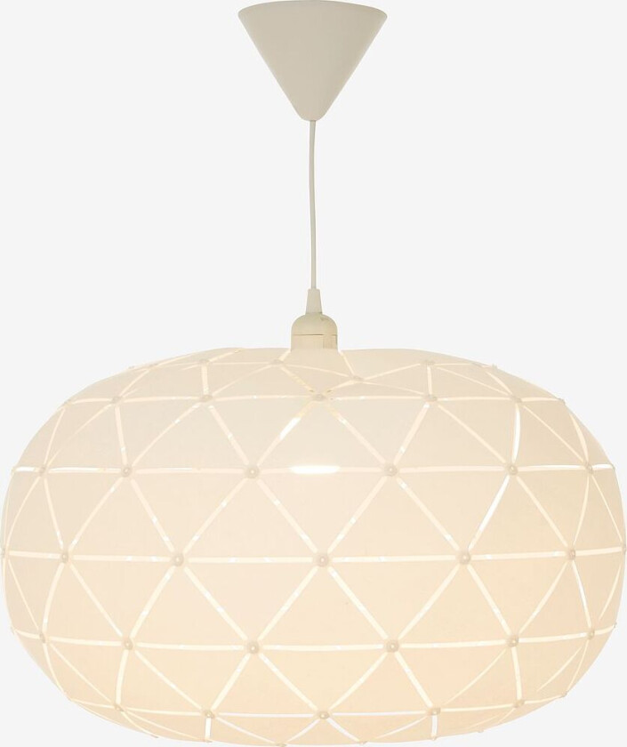 Taklampe Lattice 50 cm, Hvit