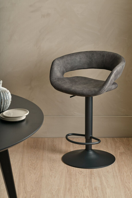 Barstol Leo, 2-pk, 62-82 cm, Grå