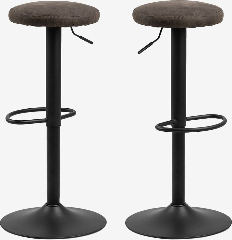 Barstol Frans 2-pk, 62-88 cm, Grå