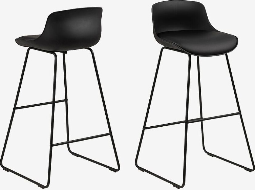 Bilde av Barstol Tiam 2-pk 76 cm, Svart