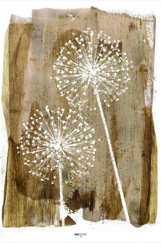 Poster White Dandelion, Beige