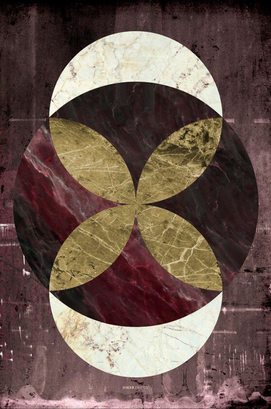 Poster Marble Rustic 2, Rød