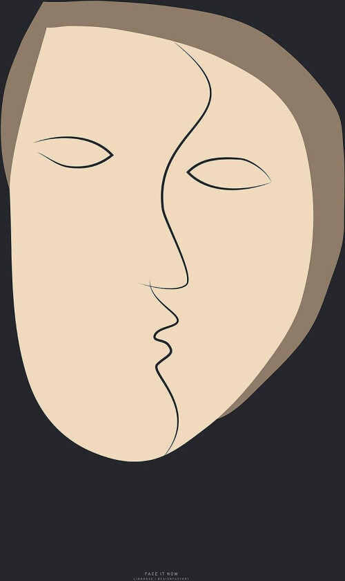 Poster Face It 1, Svart