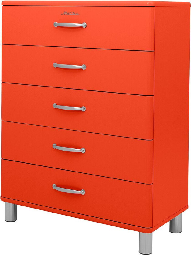 Kommode Malibu 5DR, Rød