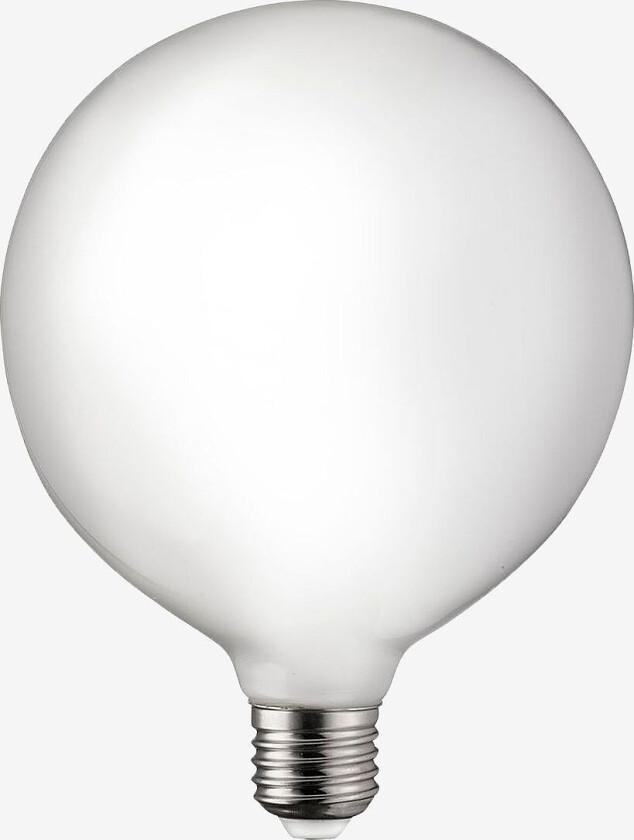 Lyskilde E27 LED 3-trinn, kan dimmes, Globe 125 mm Opal 0,4-7W, Hvit