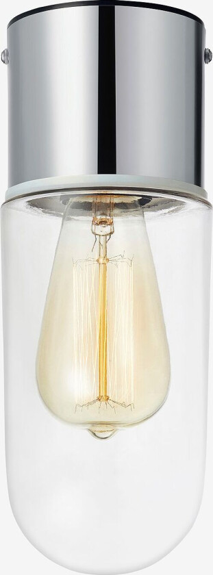 Taklampe ZEN, krom, Transparent