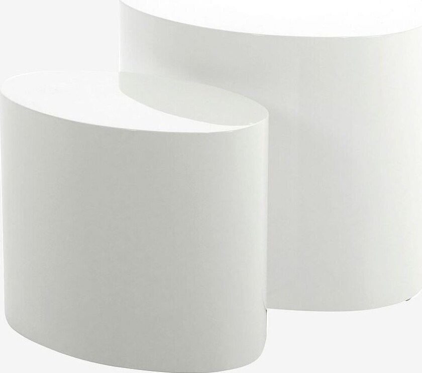 Sidebord Molly, sett med 2, Hvit