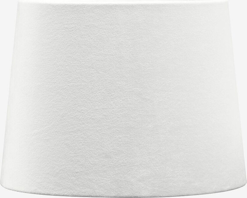 Lampeskjerm Sofia i fløyel, 35 cm, Hvit