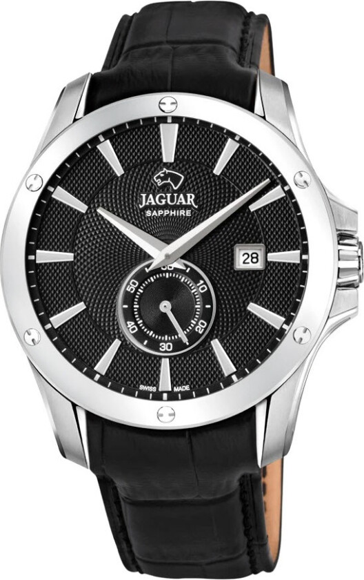 Acamar J878/4 - Kvarts - Sølv - Herreklokker - Skinn - Safir