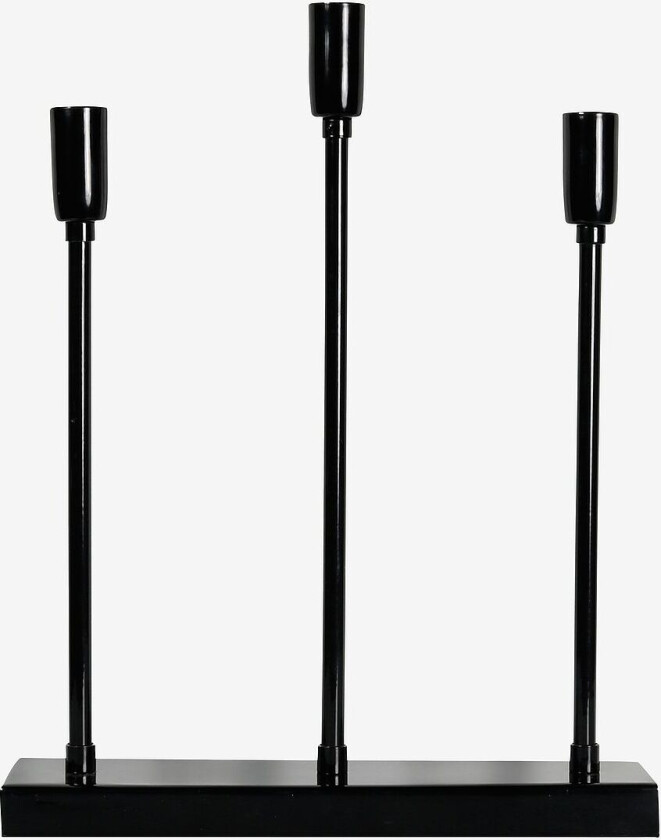 Bilde av Lysestake Soft Christmas 3 Lys 34 cm, Svart