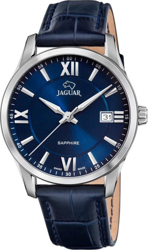 Acamar J883/2 - Kvarts - Sølv - Herreklokker - Skinn - Safir