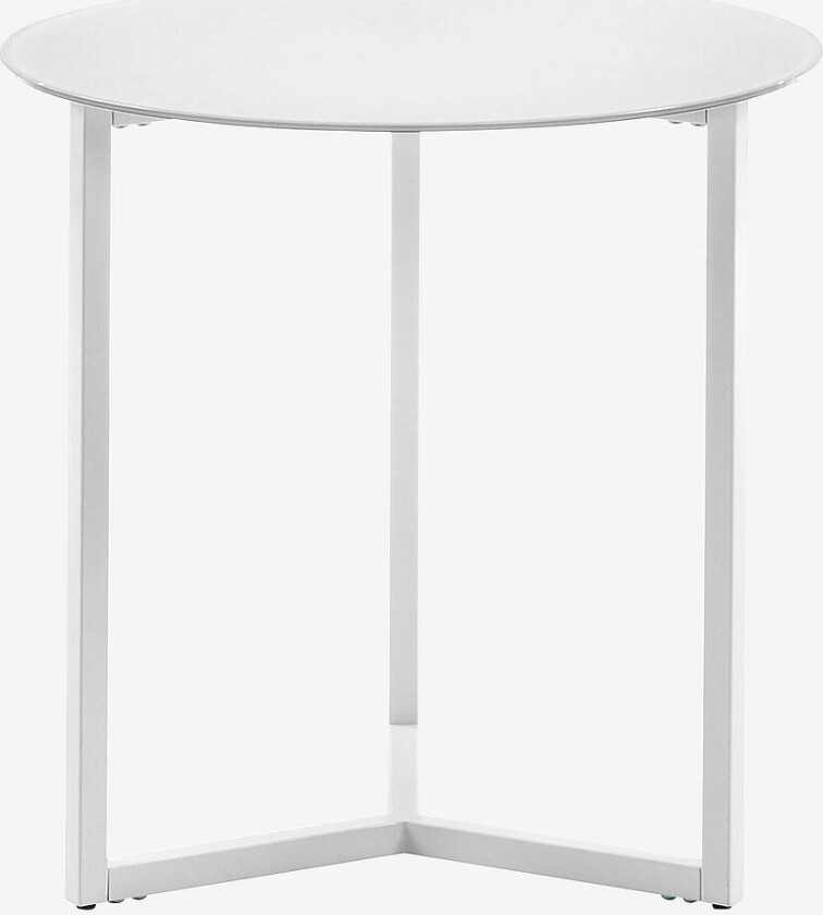 Sidebord MARAE hvit/hvitt glass, Hvit