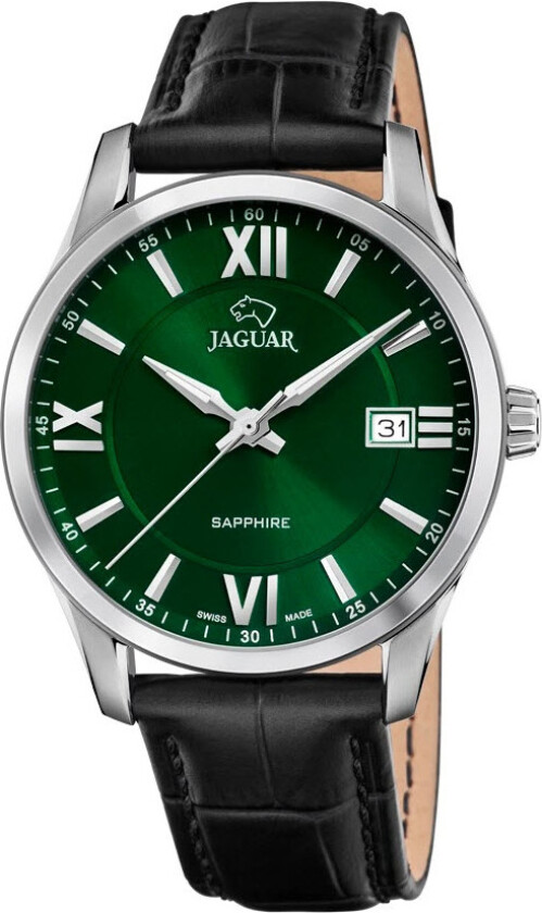 Acamar J883/3 - Kvarts - Sølv - Herreklokker - Skinn - Safir