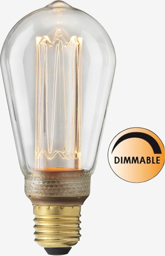 Lyspære Laser LED Uniterm dimbar, Transparent