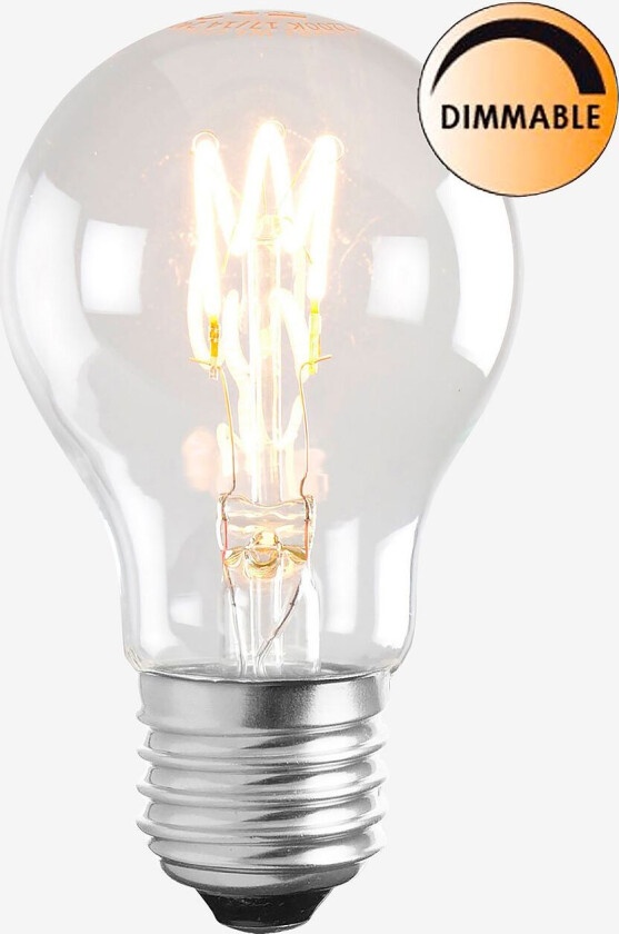 Lyspære LED Soft Filament Dimbar Klar Normal