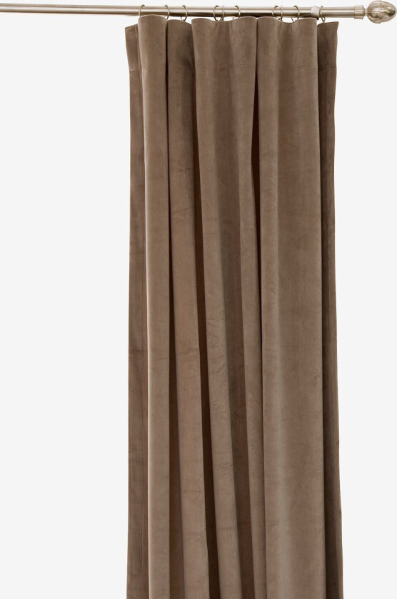 Flott gardinlengde i fløyel, Beige