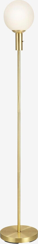 Gulvlampe MINNA Børstet messing/Hvit