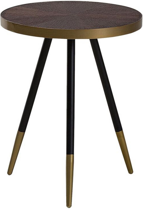 Ramonia Sidebord 44 cm - Mørkt tre/Svart/Gull