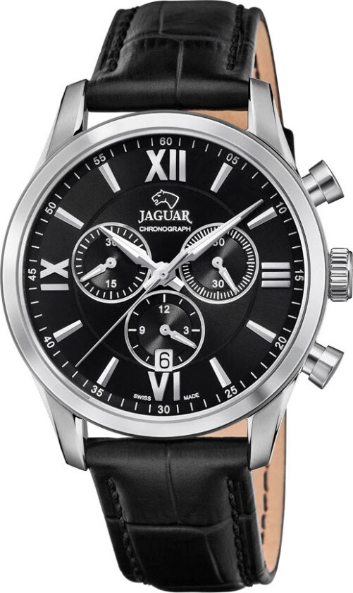 Acamar Chronograph J884/4 - Kvarts - Sølv - Herreklokker - Skinn - Safir