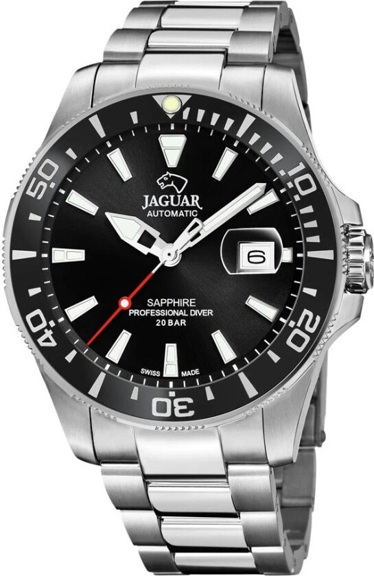 Executive Diver Automatic J886/3 - Automatisk - Sølv - Herreklokker - Rustfritt stål - ledd m/pin - Safir