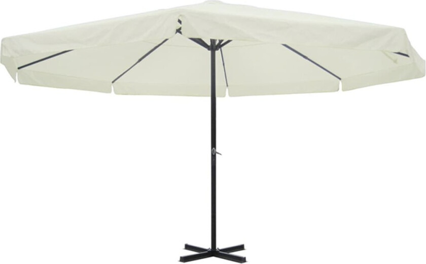 Parasol hvit aluminium 500 cm