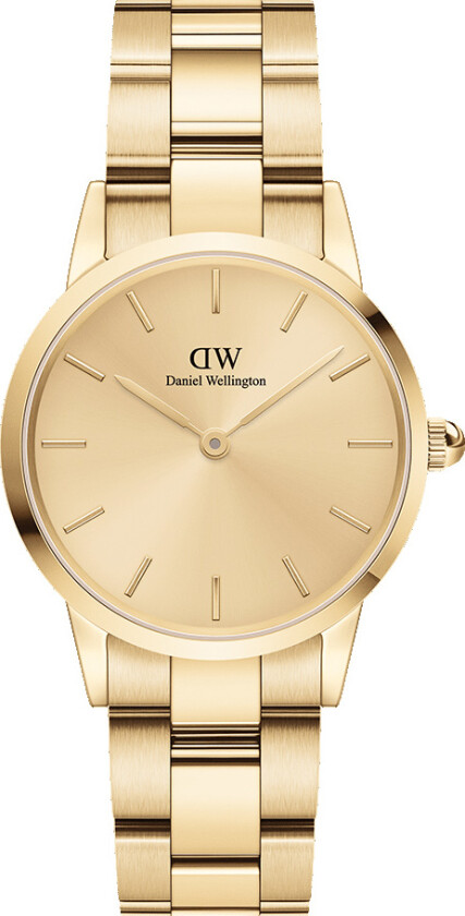 Iconic Link Unitone 28mm Gold DW00100403 - Kvarts - Gull - Dameklokker - Rustfritt stål - ledd m/pin - Mineral