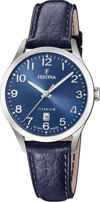 Titanium Lady F20469/2 - Kvarts - Sølv Titanium - Dameklokker - Skinn - Mineral