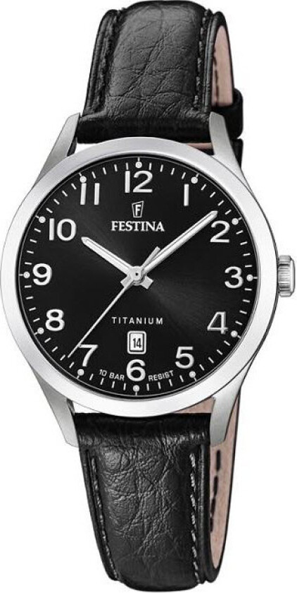 Titanium Lady F20469/3 - Kvarts - Sølv Titanium - Dameklokker - Skinn - Mineral