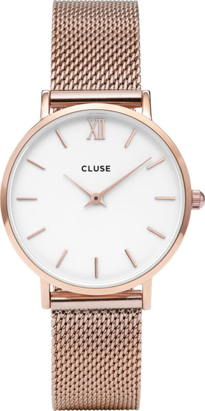 Minuit Rose White Mesh CW0101203001 - Kvarts - Rosegull - Dameklokker - Meshlenke - Mineral