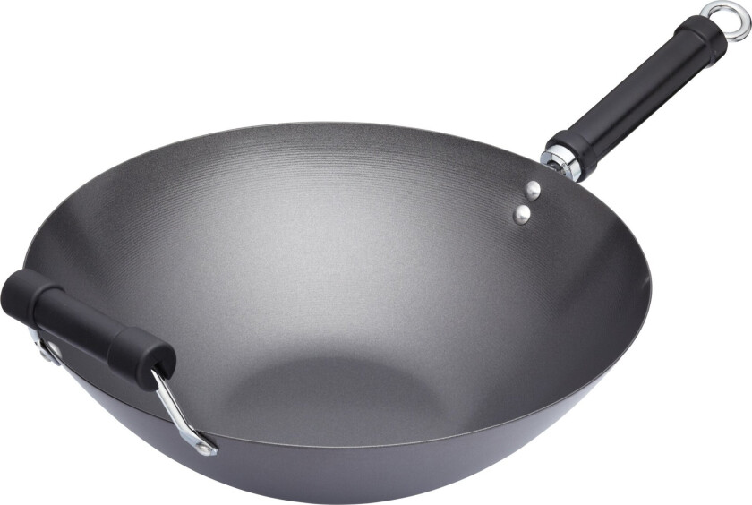 Wokpanne 36 cm, svart