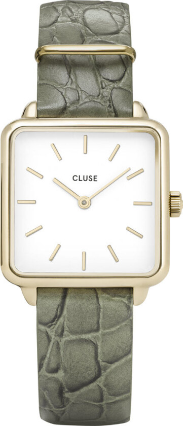 La Tétragone 28,5mm Golden Green Leather CW0101207016 - Kvarts - Gull - Dameklokker - Skinn - Mineral