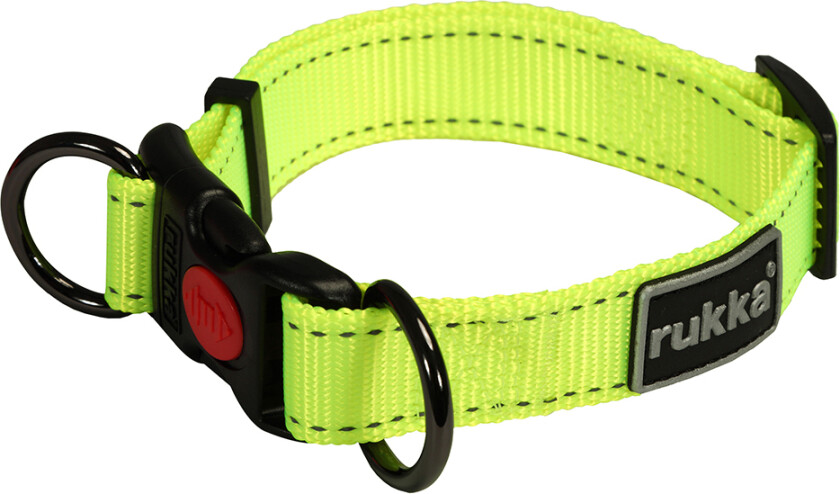 Rukka® Bliss Neon Halsbånd, gul - Str. L: 45 - 70 cm Halsumfang, B 30 mm
