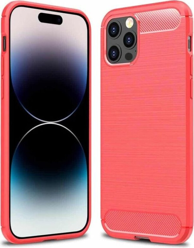 Børstet silikon deksel Apple iPhone 15 Pro Max - Rød