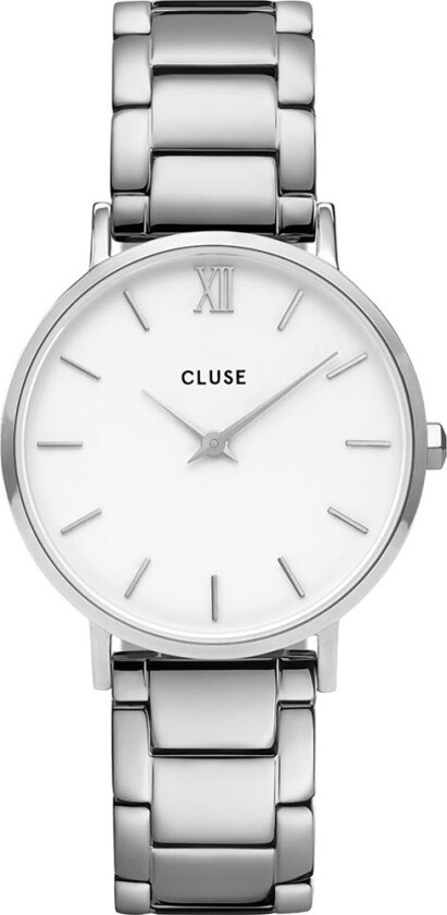La Minuit Steel White 33mm CW0101203026 - Kvarts - Sølv - Dameklokker - Rustfritt stål - ledd m/pin - Mineral