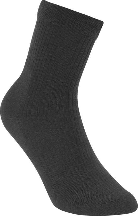 Merino Wool Ribb Sock 2p Adult Black Beauty 44-47