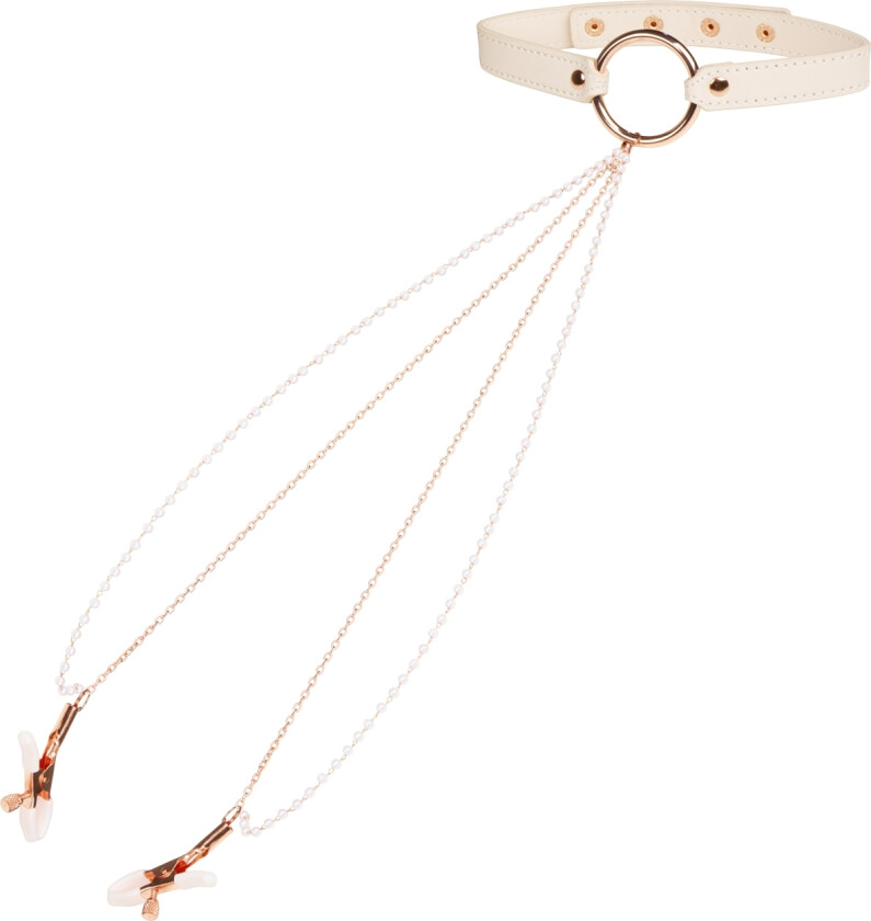 Sex & Mischief Peaches´n CreaMe Halsbånd med brystklemmer