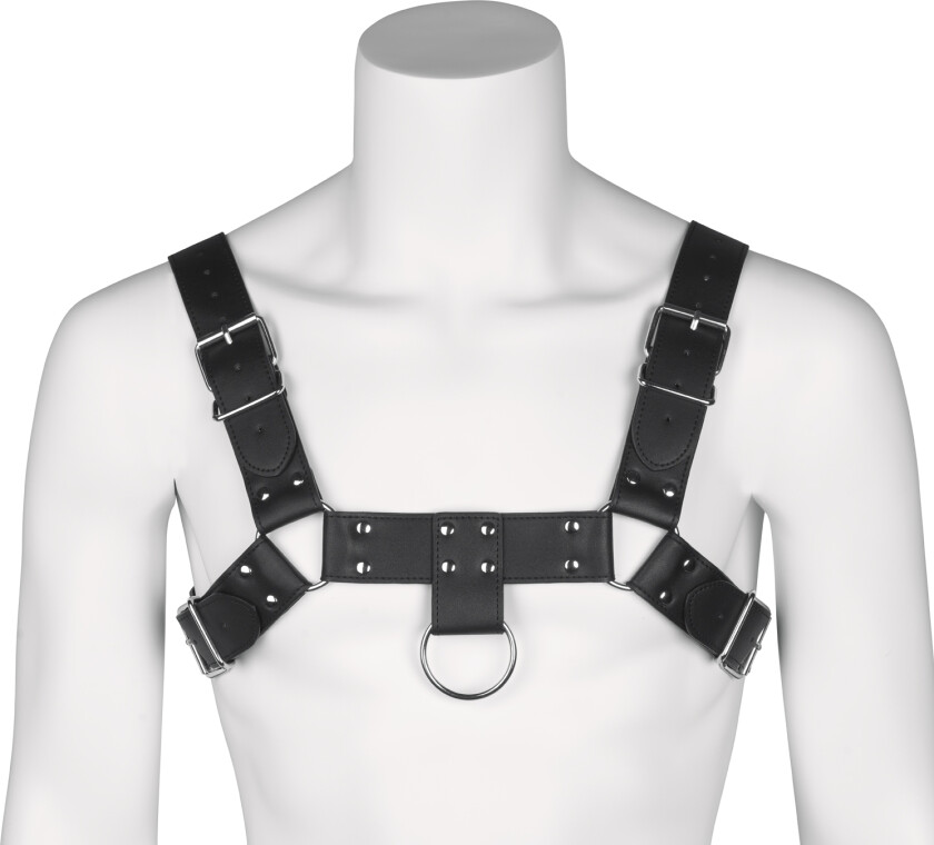 Imitert Lær Brystsele til Menn - Svart - One size