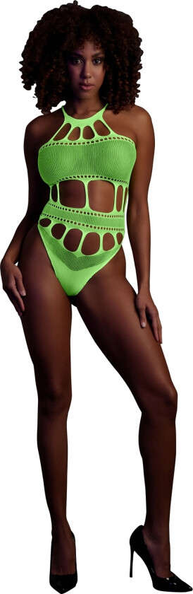 Glow in The Dark Neongrønn Body - Grønn - One size