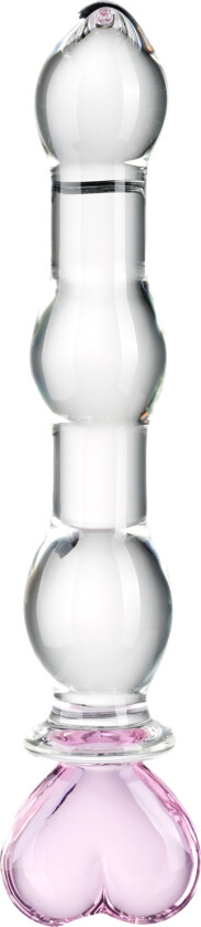 Heart Beaded Glass Dildo