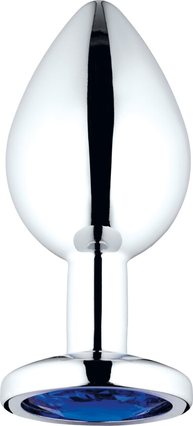 Blue Jewel Medium Metal Analplugg