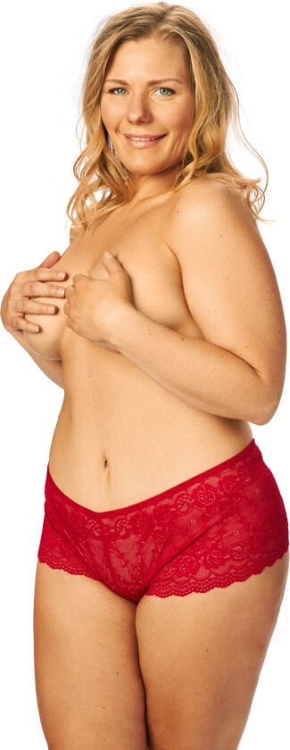 Gunilla Bunnløs Rød Blonde Hipster Plus Size - Rød - 3XL