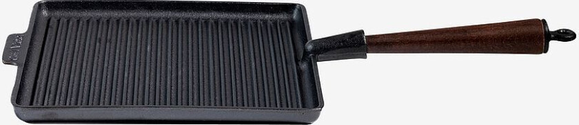 Grillpanne i støpejern 28x28 cm, Svart