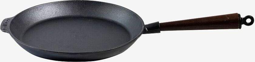 Stekepanne i støpejern diameter 28 cm, Svart
