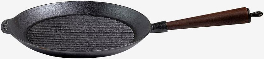 Grillpanne i støpejern diameter 28 cm, Svart