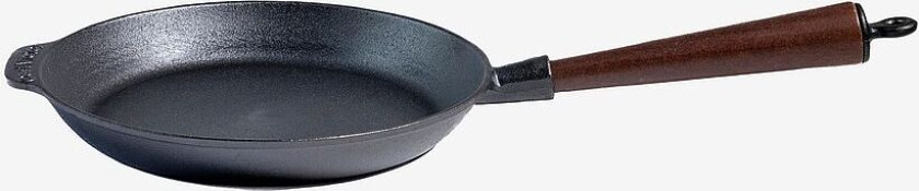 Stekepanne i støpejern diameter 24 cm, Svart