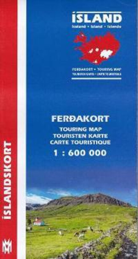 Iceland Touring Map for drivers and tourists 1:600 000