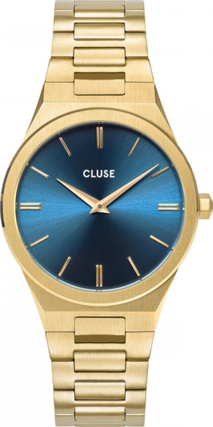 Vigoureux by Ankat 33mm Golden Blue CW0101210005 - Kvarts - Gull - Dameklokker - Rustfritt stål - ledd m/pin - Mineral