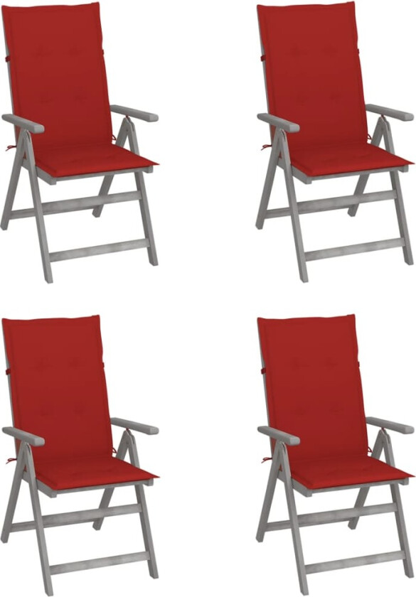 Hagelenestoler 4 stk med puter heltre akasie