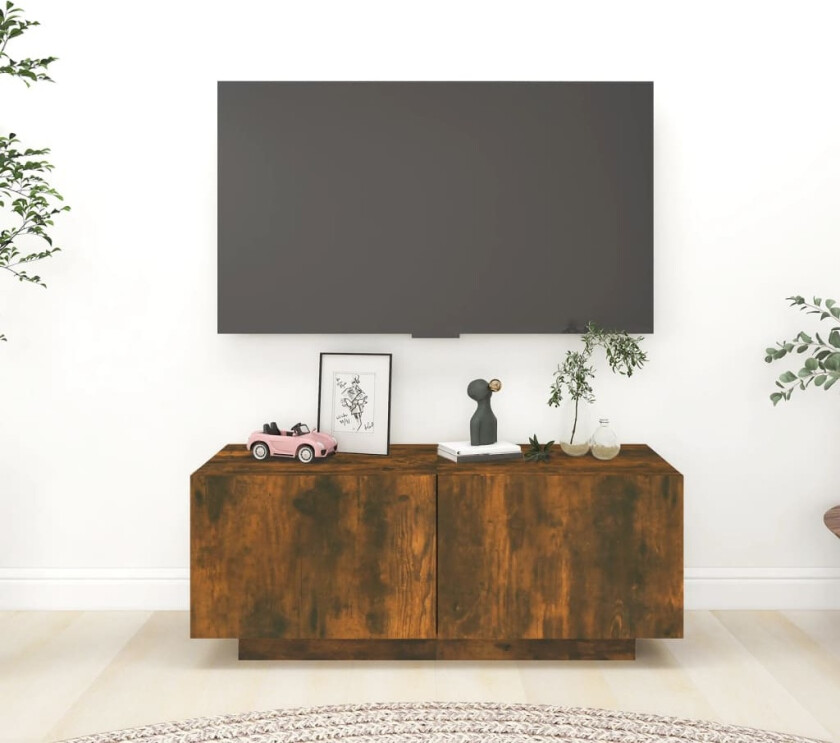 TV-benk røkt eik 100x35x40 cm konstruert tre