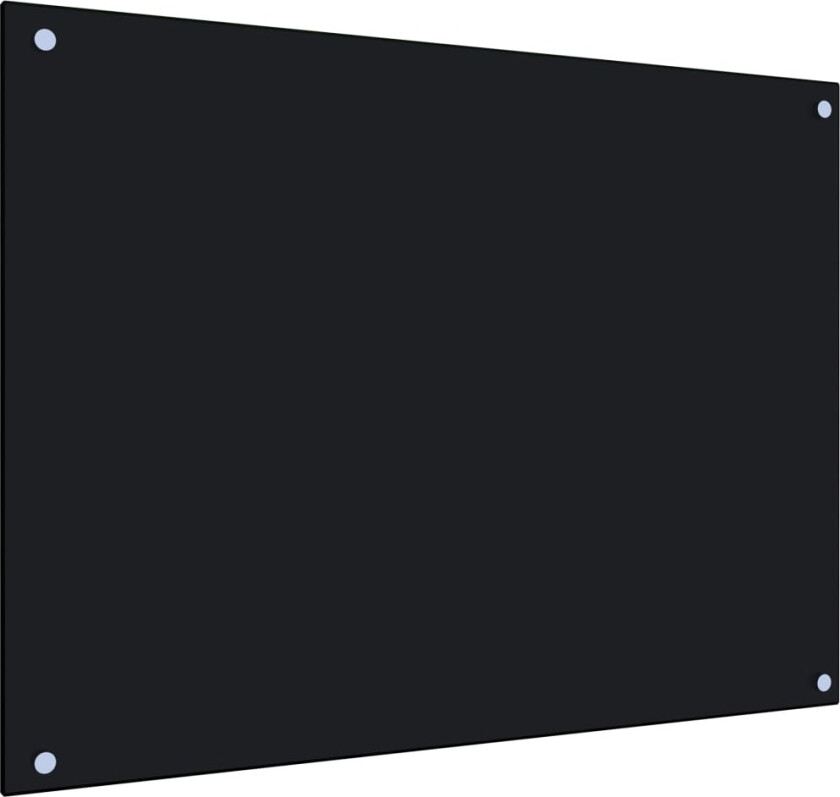 Kjøkkenplate svart 80x60 cm herdet glass